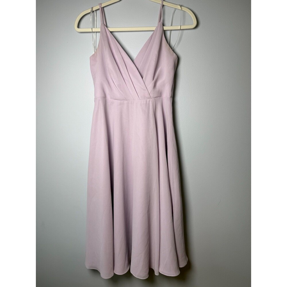 Lulus Mairbelle Lavender Surplice Midi Dress Women's Size Small